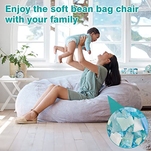 حشوة من الميموري فوم الممزق لحشو بين باج - رغوة حشو وسادة ناعمة فاخرة - حشوة وسادة اريكة لسرير الكلاب والكراسي والفنون والحرف اليدوية، بدون جزيئات جل اضافية (10 باوند)