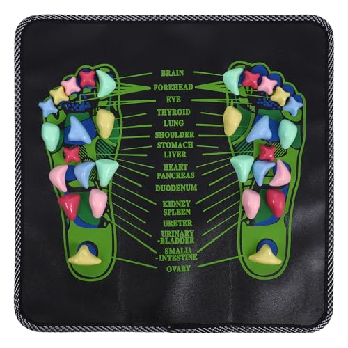 AMUSLESUR Alfombra de Acupresión para Pies Piedras, Esterilla para Masaje y Estimulación de Puntos de Reflexología, Adecuado para Relajación en Hogar y Oficina