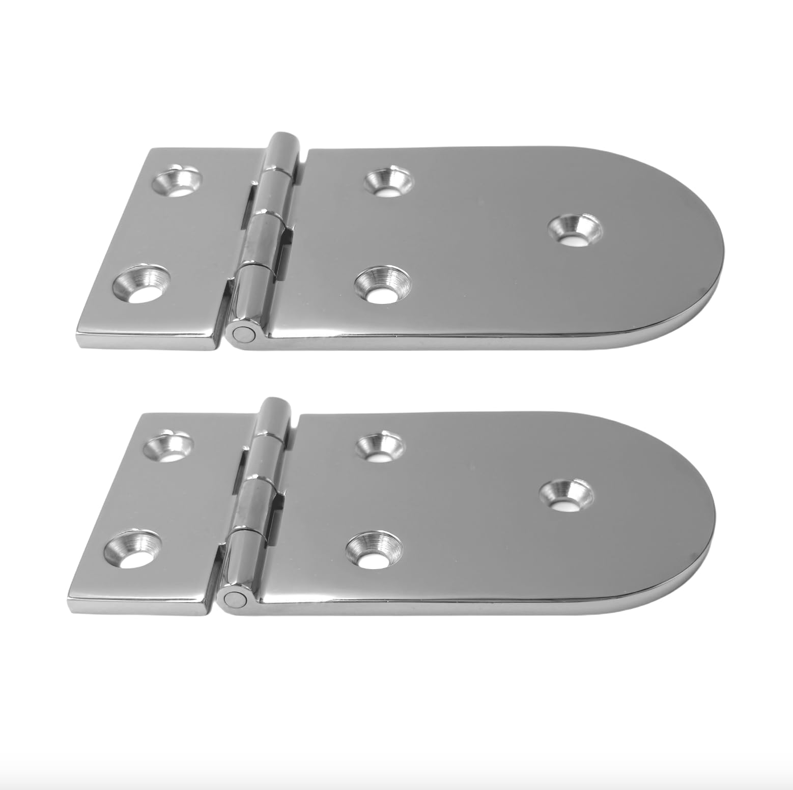 HS0097 Stainless Steel Hinges Half Round Rectangle Bracket Hinge Steel Heavy Duty Stainless Steel V4A AISI 316 Opening Angle Top