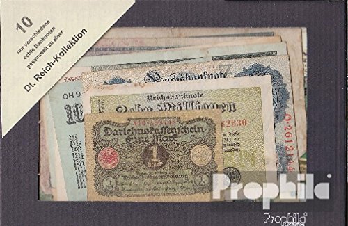 Billets Empire Allemand : lot de 10 coupures pour album photo