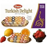 Lokum y Dulces Turcos – Variedades Premium con Pistacho, Avellana, Granada, Rosa, Mora, Cezerye | Confitería tradicional de lujo | Vegano, Halal, Turkish delight (350 g Lokum – Mezcla de Frutas)