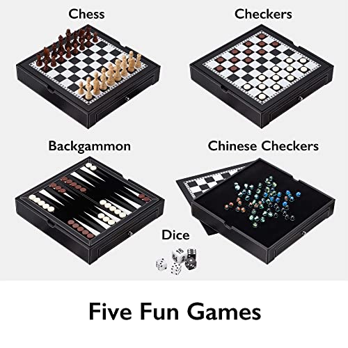 Mainstreet Classics Broadway 5-In-1 Combo Board Game Set #TOP2