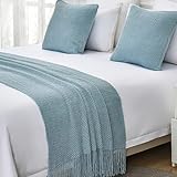 YOGAY 1 Pieza de colchas de Color sólido con borlas, decoración del hogar