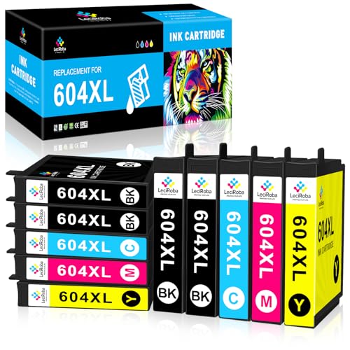 LeciRoba Cartuchos de tinta 604XL para impresoras Epson 604 xl 604xl para Epson Expression Home XP-2200 XP-2205 XP-3200 XP-3205 XP-4200 XP-4205 WF-2910DWF WF-2930DWF WF-2935DWF WF-2950DWF (1 Paquete