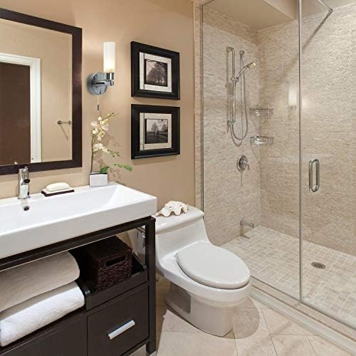 Pair of Modern Chrome IP44 Bathroom Wall Light with Pull Cord Switch Zone 2 3