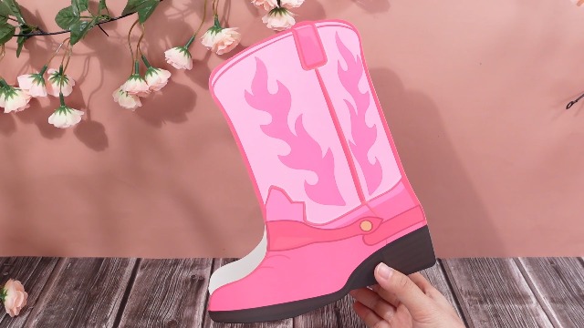 Cowgirl-Stiefel Konfetti Mit Rosa Schleife – Für Cowgirl-Party, Geburtstag, Babyparty