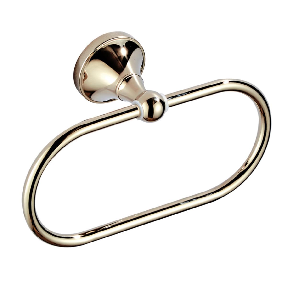 Toallero Anillo Ovalado Dorado Montado Pared Soporte Toallas Cocina y Baño Diseño Moderno y Sencillo Material Resistente y Ecológico Fácil Instalación sin Instrucciones