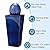 Glitzhome Ceramic Outdoor Water Fountain with LED Light Oversized Artichoke Pedestal Water Fountain with Submersible Pump Patio Fountain Waterfall for Garden Patio Deck Porch, Cobalt Blue, 35.75" H