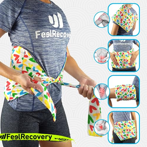 Faja Térmica Lumbar de Semillas - Almohada de Calor para Espalda Calentar en Microondas (50x25 cm) - Saco Térmico Grande con Funda Lavable, Tela de Algodón 100% y Olor a Lavanda (Corazones) - imagen 4