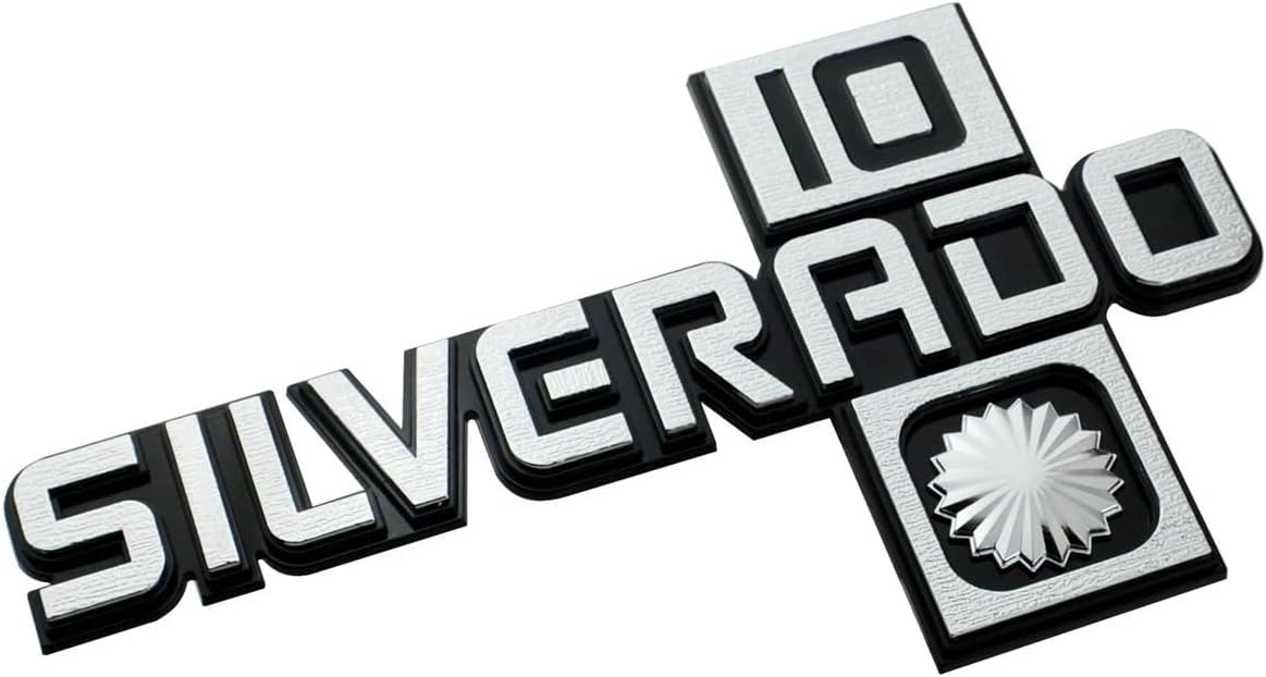 Side Door Trucks Letter Emblem Badge Compatible with 1981-1987 Silverado “10/20/30” 14026451 2pcs (10 Version)
