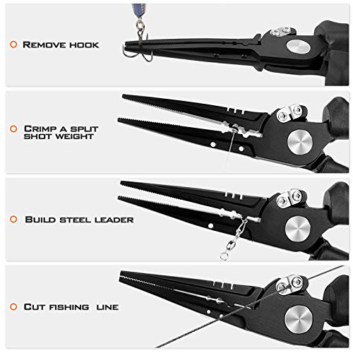 Image of KastKing Speed Demon Pro Fishing Pliers, Straight Nose, 8.5 inch