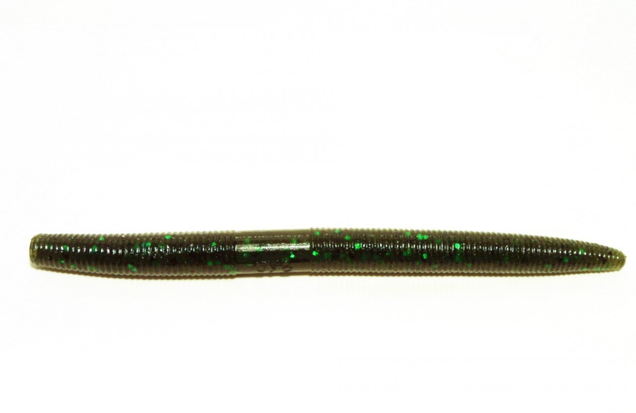 Yamamoto BAITS 5" SENKO / 10 Pack/Black W/Large Blue Flake/Clear Blue Tail — view 45