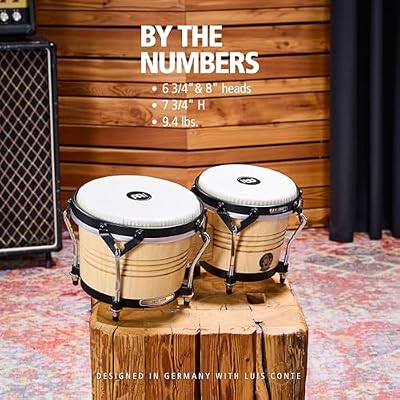 Luis Conte Artist Series Bongos with Remo Heads, 6.75 / 8