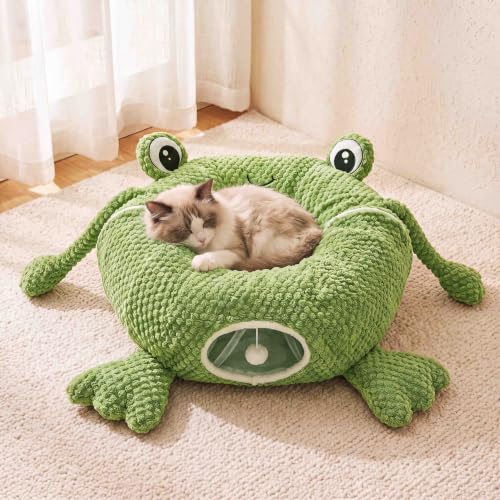 Image of Cat Tunnel Bed with 20 Cat Toys,Kitten Toys for Indoor Kittens,Green