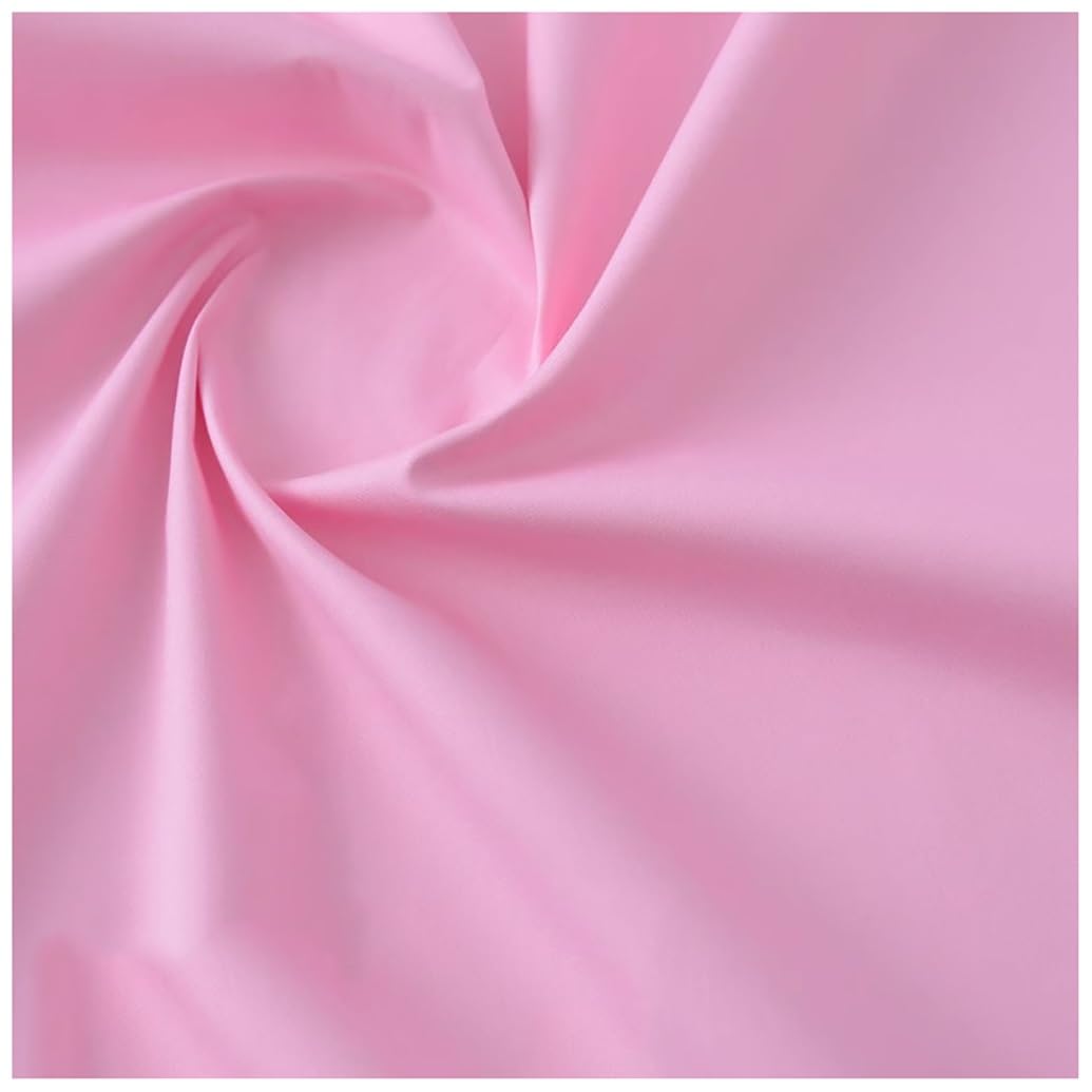 Tela de algodón blanco para patio, 139,7 cm de ancho, tela de popelina de algodón natural, se vende por metro, material de muselina para bordado, costura de bricolaje, tela de ropa (rosa, 1,4 x 9 m)