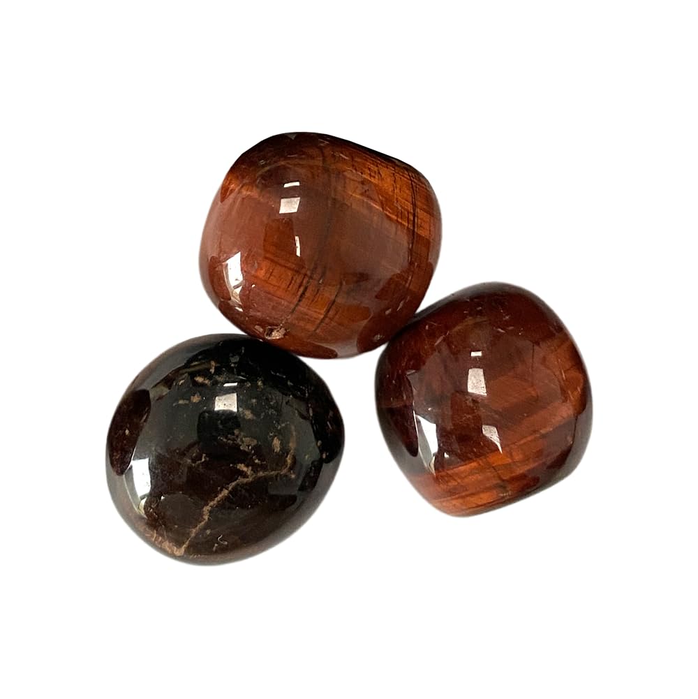 VIE Tumbled Crystals, Pack of 6, Red Tiger's Eye