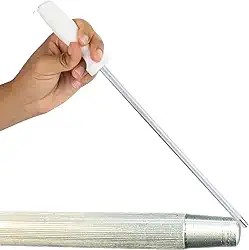 Chaira 8" 31cm ~ 12" 44cm Aço Carbono Inoxidável, Estriada, Profissional, Resistente, Cabo em Polipropileno - Amolar, Afiar Facas - Branco (12pol - 44cm)