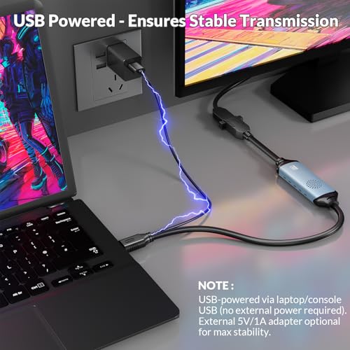 Loryi 8K HDMI to DisplayPort Cable, 4K@120Hz HDMI 2.1 Male to DP 1.4 Female with USB Power by Loryi - Image 5