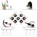 Giantex Set of 5 Wall Mount Wine Rack Set w/Storage Shelves and Glass Holder (White)