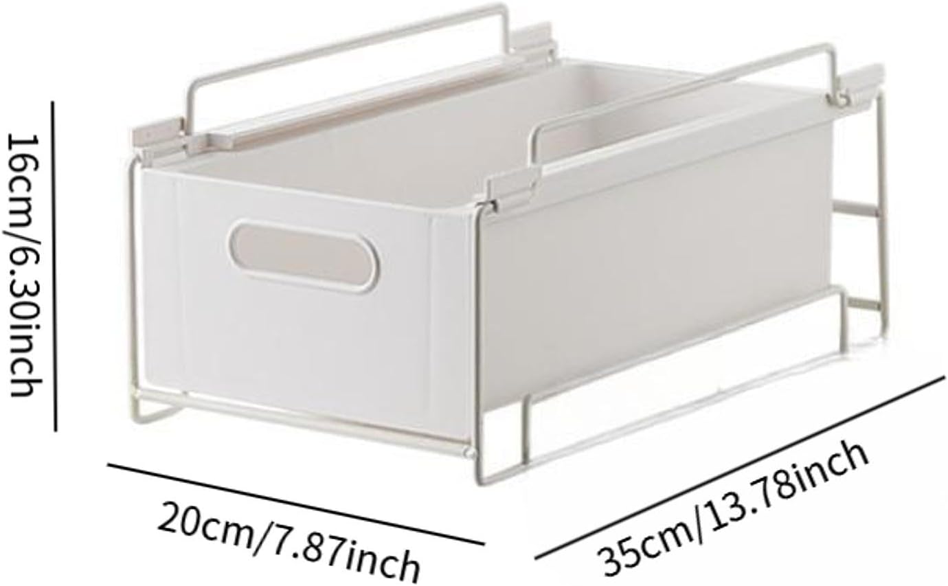 Under Sink Area Organizer, Pull Out Storage Solution, Stackable Shelf with Drawer, 35cmx20cmx16cm