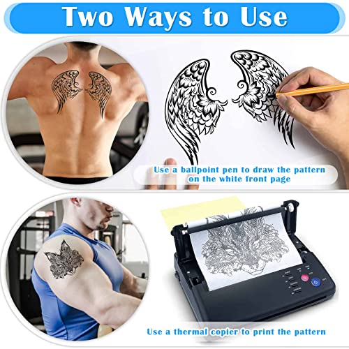 50 Sheets Tattoo Transfer Paper, Cridoz Tattoo Stencil Paper For Tattooing, Transfer Paper For Tattooing, A4 Size 8 1/4" X 11 3/4" #TOP2