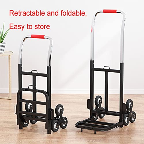 Carretilla plegable portátil 6 ruedas 100kg capacidad miniatura 3