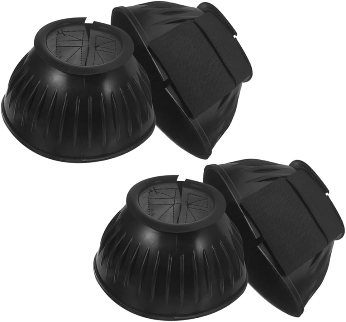VICASKY 4pcs Portable Professional Tendon Protectors Rubber Leg Supports Lightweight Reusable Horse Boots for Daily Use and Injury Prevention