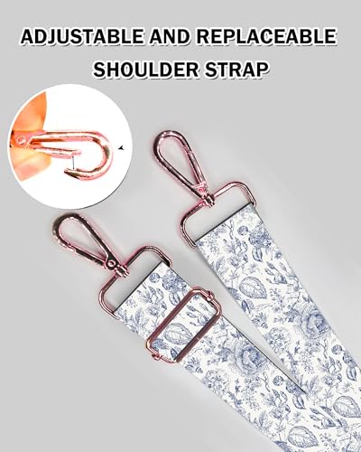 Image of Purse Strap Replacement Crossbody, 1.5 inch Rose-Golden Buckle Wide Shoulder Strap Adjustable, Cute Handbag