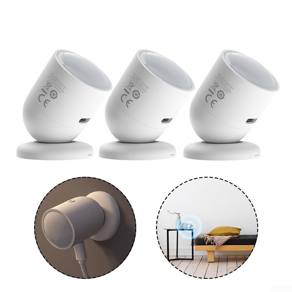 SNZB-06P Sensor de Presencia Humana Onda milimétrica para Zigbee 3.0 Smart Home Automatización Control de Luz ABS+PC Blanco (3 unidades)