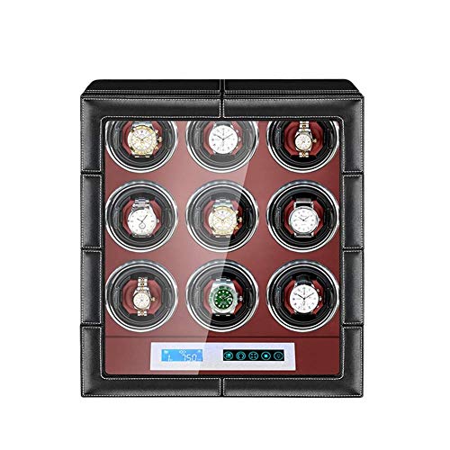 Organizador de relojes automáticos y caja de almacenamiento para 9 joyas