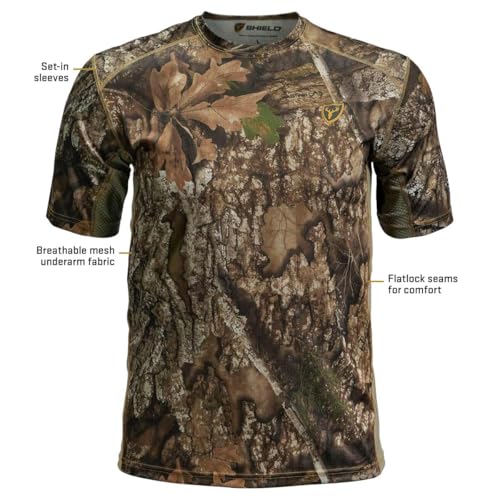 SCENTBLOCKER Scent Blocker Angatec Short Sleeve Performance Shirt, Camo Hunting Clothes for Men3