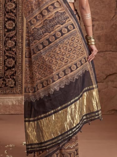 SAREE MALL brown kanjivaram silk saree – image 7