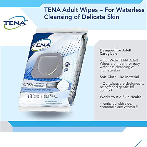 TENA ProSkin Classic Personal Cleansing Wipe 7-9/10 x 12.5" 65724, 12 Pack 576 Wipes - image 4