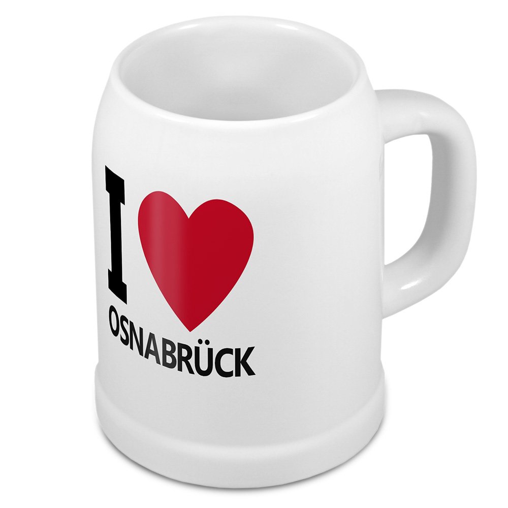 digital print Bierkrug mit Stadtnamen Osnabrück - Design stilvollem I Love Osnabrück