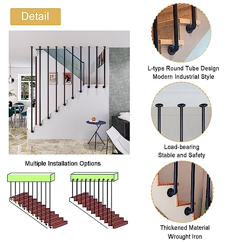 Garde-corps d'escalier en métal pour loft et villa moderne