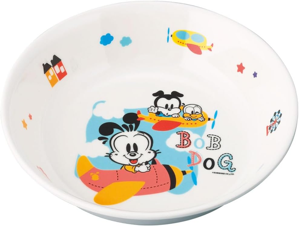 Taiwa MC-50-LBD Children's Dish, Main Dish, Deep Plate, 15.2 fl oz (440 ml), Diameter 6.2 inches (15.9 cm), Height 1.6 inches (4.0 cm), Plastic, Dishwasher Safe, Storage Safe Side Dish, Made in Japan