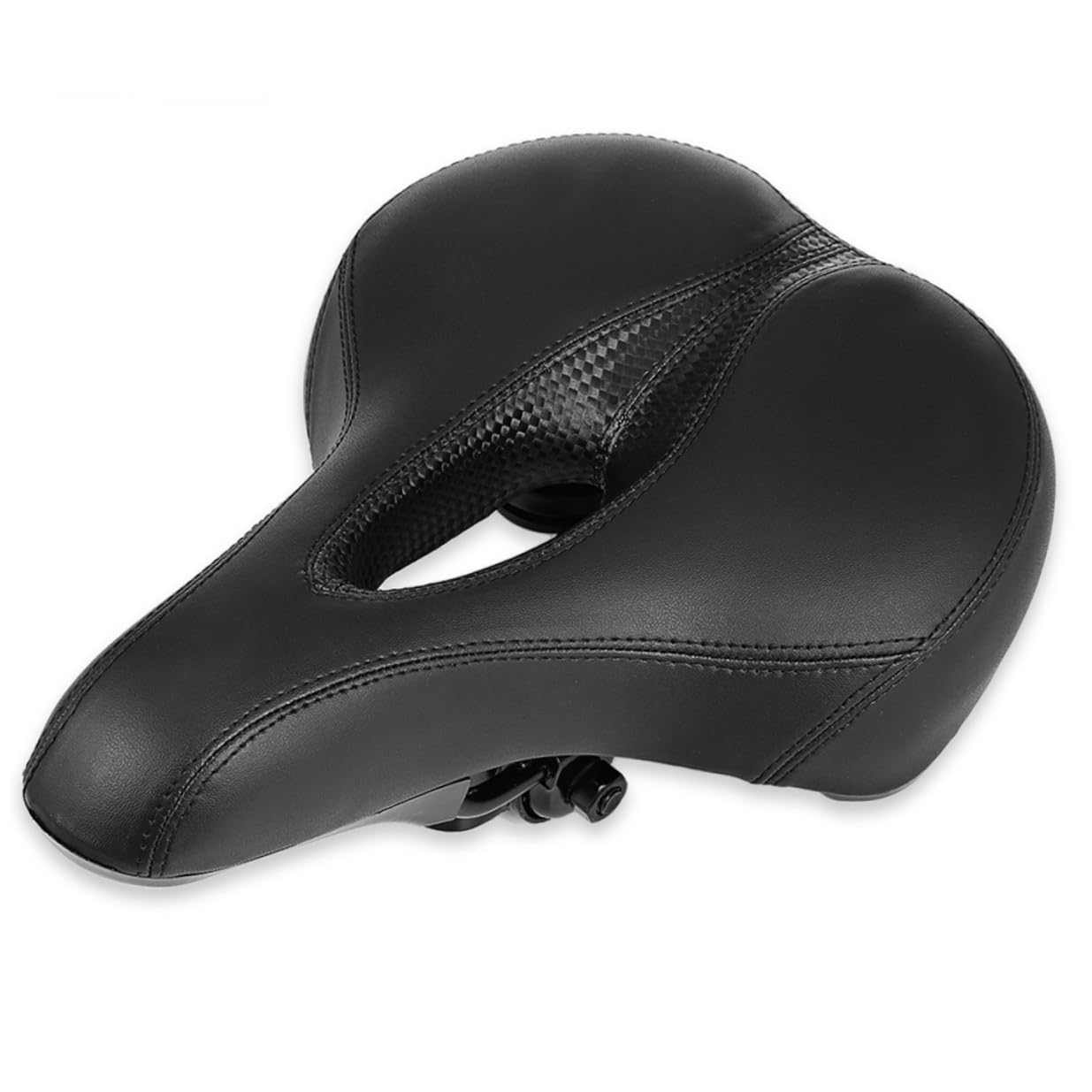 WOONEKY Bici Nero in Cuoio con Protezione dagli Urti e Cuscino Comodo per Mountain Bike per Uso Outdoor e Attività All'aperto