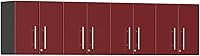 Vista 1 de Ulti-MATE UG22040R - Kit de armario de pared de garaje de 4 piezas en rojo rubí metálico