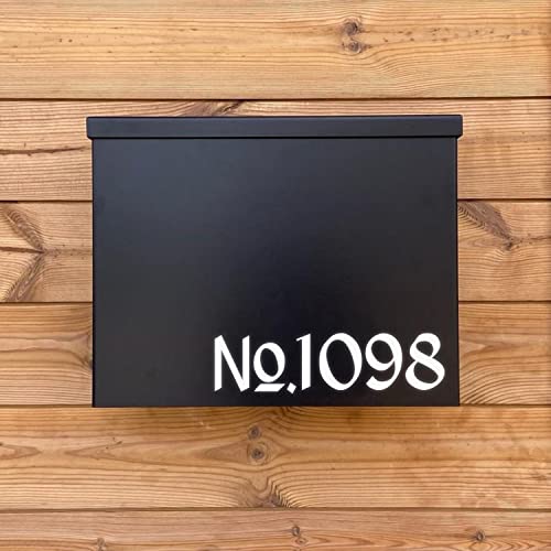 Reflective White 4 Sets Mailbox Numbers Sticker Decals Die Cut Bold King Style 2" Self Adhesive Vinyl Numbers For Mailbox, Signs, Window, Door, Cars, Trucks, Home, Business, Address Number #TOP2