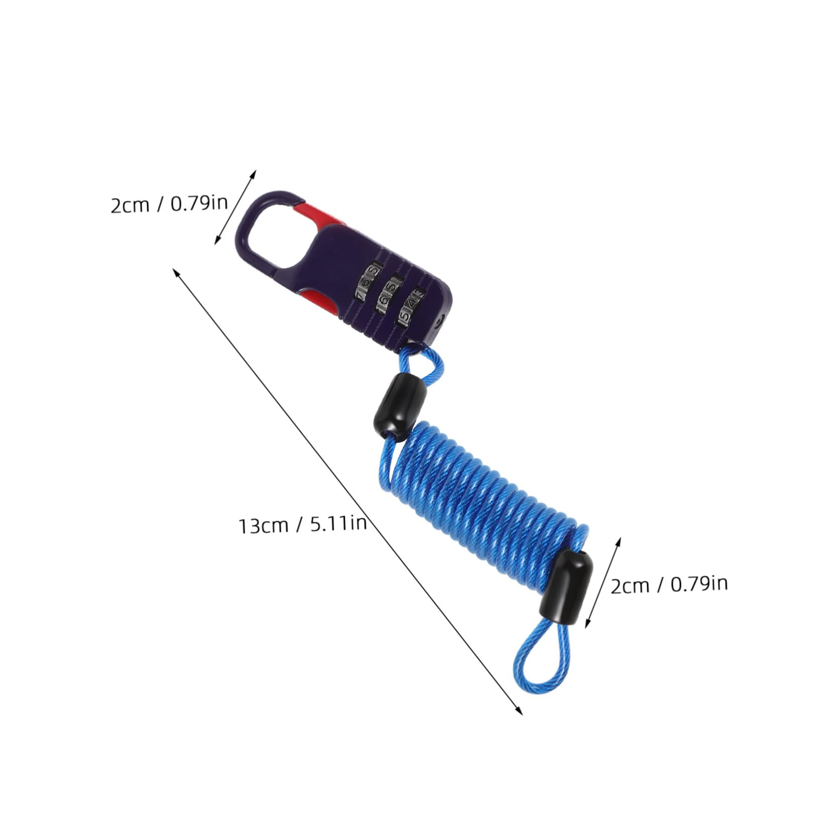 HANABASS -Theft Lock with Resettable Combination Portable Steel Cable Security for Scooters and Helmets Lightweight and Easy to Carry Black