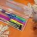 BAZIC PRODUCTS Plastic Pencil Case, Ruler Length Large Utility Storage Box, Multi Purpose Organizer & Supply Holder, Clear Box Design, Ideal for School, Office & Craft Use, 4-Pack