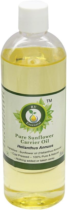 R V Essential Pure Sunflower Carrier Oil 200ml- Helianthus�Annuus