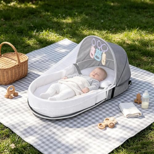 Cama paraguas infantil lavable que soluciona el sudor del bebé en verano 4