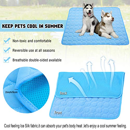 Vemee Summer Cooling Mat For Dogs Self Dog Cooling Mat Breathable Pet Crate Cooling Pad Portable & Washable Pet Cooling Blanket For Small Medium And Large Dogs Cats #TOP1
