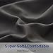 SONORO KATE Bed Sheet Set Super Soft Microfiber 1800 Thread Count Luxury Egyptian Sheets Fit 18-24 Inch Deep Pocket Mattress Wrinkle-4 Piece (Dark Grey, Queen)