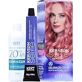 KERT Coloração Permanente Em Creme Para Cabelos Com Cistina E Óleo De Macadâmia Selfie My Crush 50G Keraton Pink/Rosa
