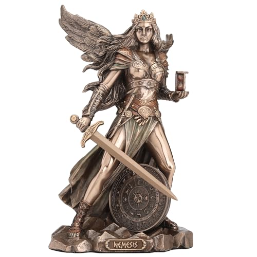 Veronese Design 8 1/2 Inch Nemesis The Greek Goddess of Retribution Cold Cast Resin Bronze Finish Sculpture