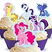 12 x Vorgeschnittene und Essbare My Little Pony Kuchen Topper (Tortenaufleger, Bedruckte Oblaten, Oblatenaufleger)