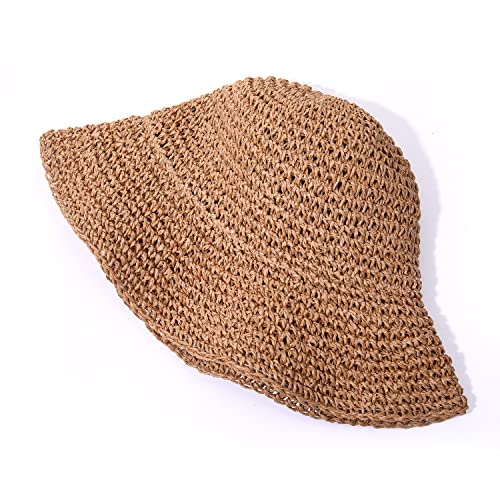 Sombrero de paja para mujer con ala ancha miniatura 4