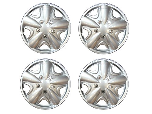 XtremeAuto© 15 inch, Silver, STYLE WHEEL TRIMS, Hub Caps Covers for TOYOTA: COROLLA, AURIS, AVENSIS, CARINA, CAMRY, CELICA, GT86, IQ, MR2, PASEO, PREVIA, PRIUS. STARLET, YARIS